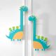 Handcrafted Acacia Wood Dino Cabinet Handles Set